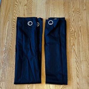 Eclipse Black Curtains 2 panels